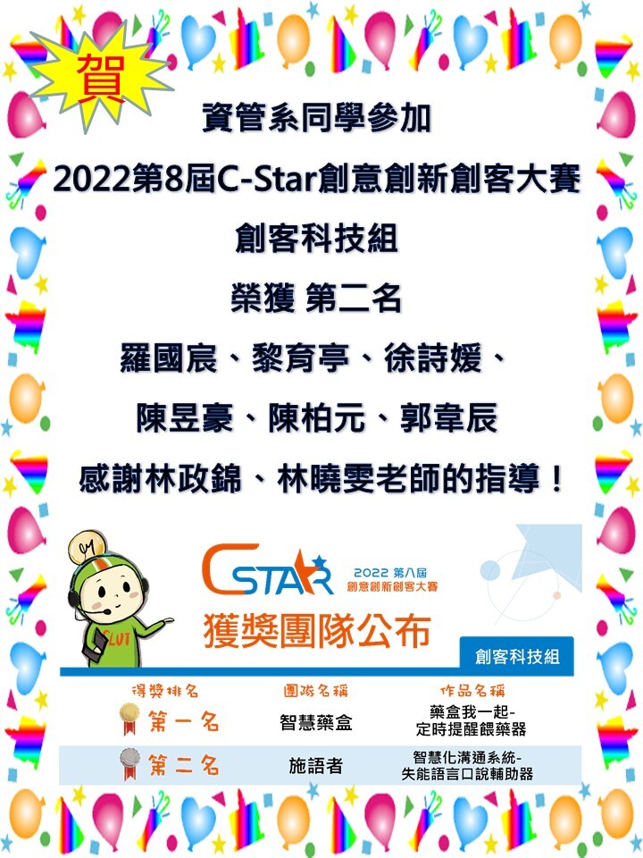 2022第8屆C-Star創意創新創客大賽-第二名